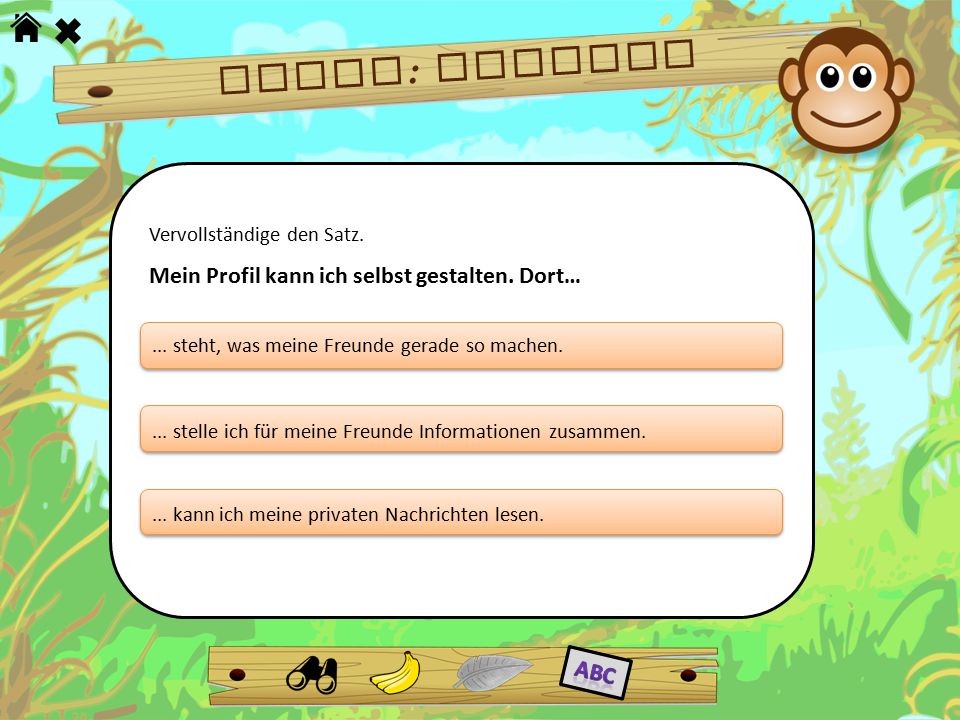 Frage: Profile Mein Profil kann ich selbst gestalten. Dort… Abc