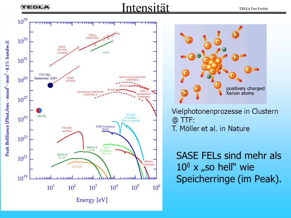 Intensität Vielphotonenprozesse in TTF: T. Möller et al. in Nature.