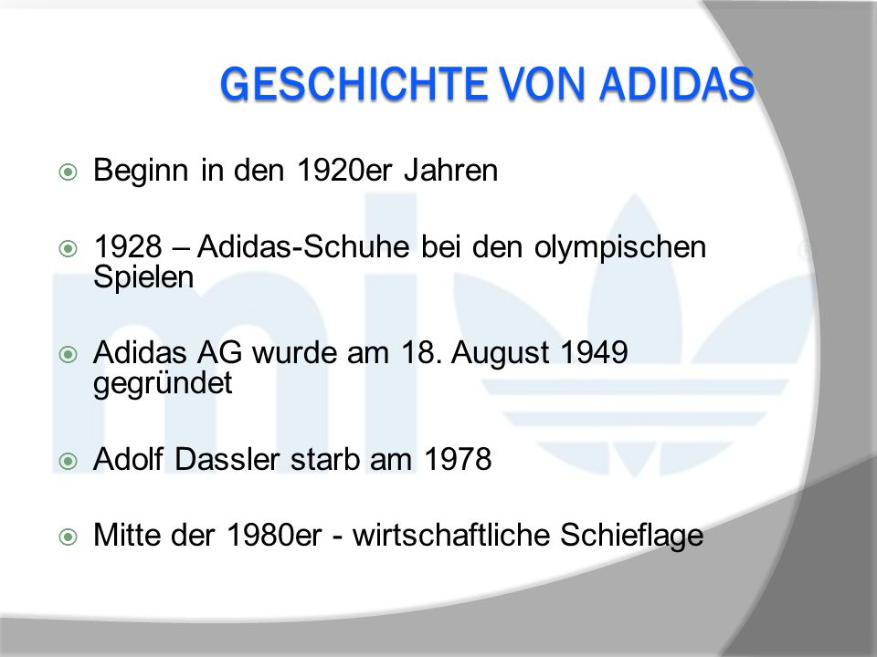 Agenda Geschichte von Adidas Miadidas Mass Customization Initiative - ppt  herunterladen
