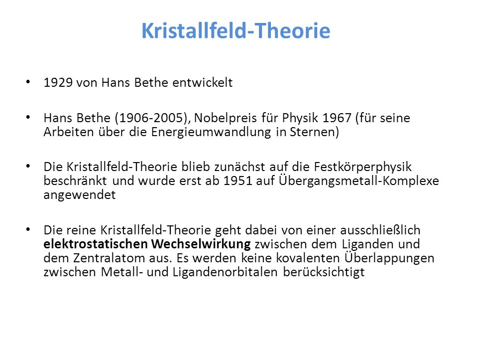 Kristallfeld-Theorie