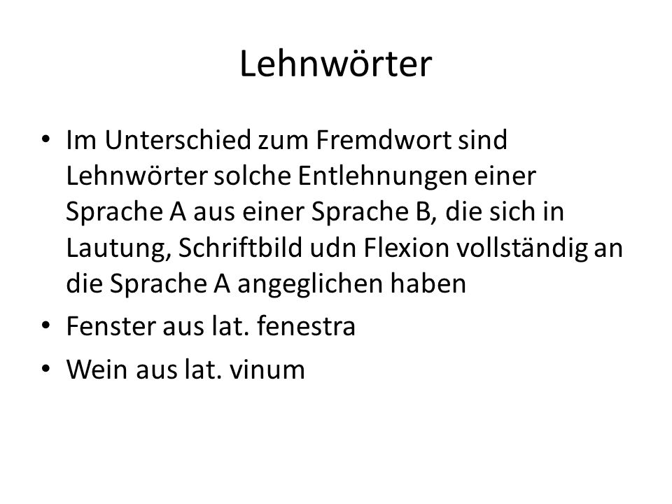 Lehnwörter