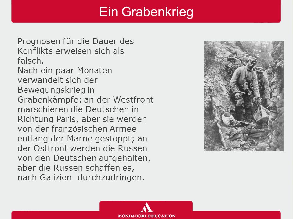 Ein Grabenkrieg 04/05/12. Prognosen für die Dauer des Konflikts erweisen sich als falsch.