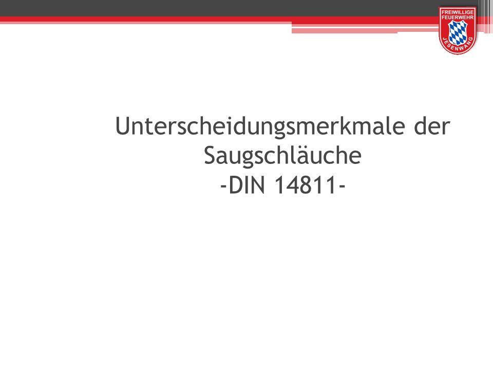 Unterscheidungsmerkmale der Saugschläuche -DIN