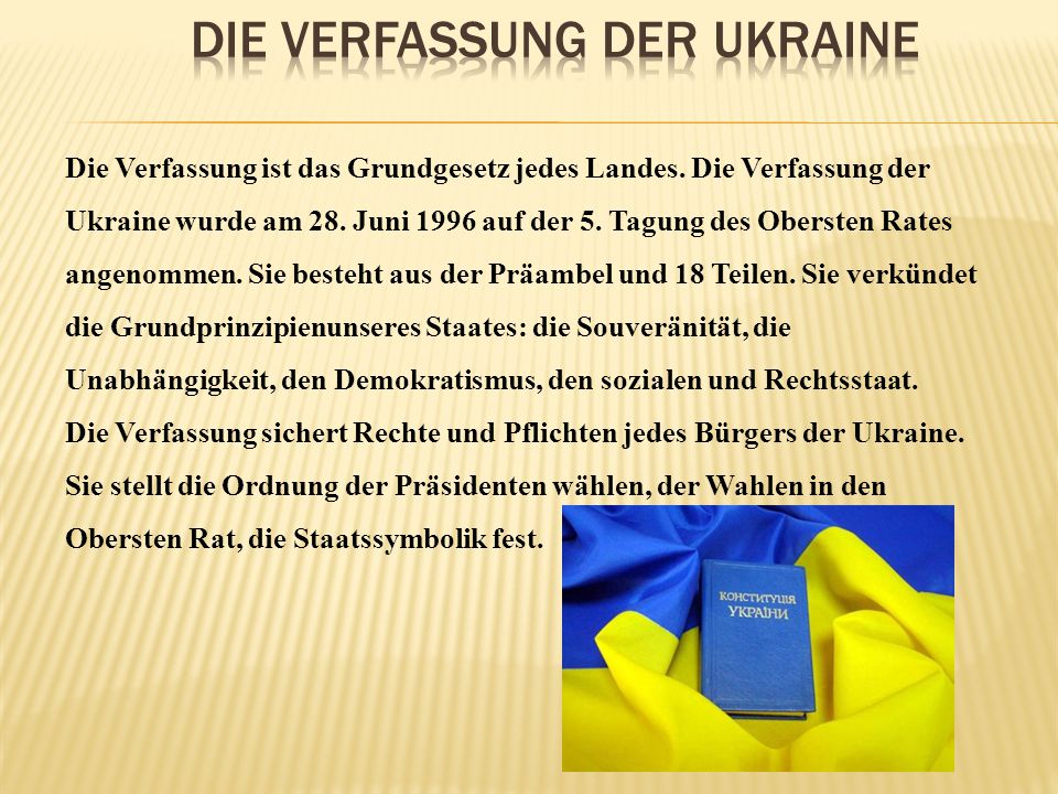 Die Verfassung der Ukraine