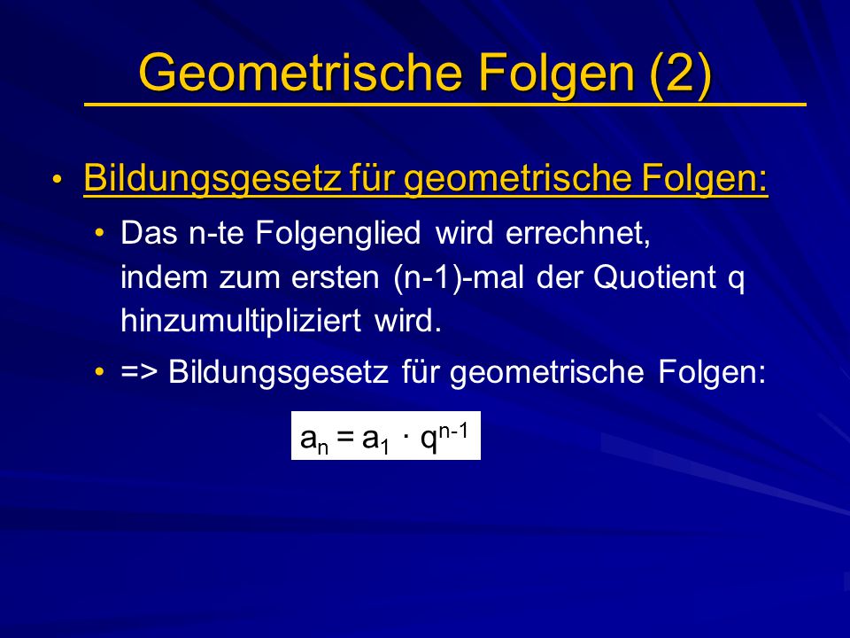 Geometrische Folgen (2)