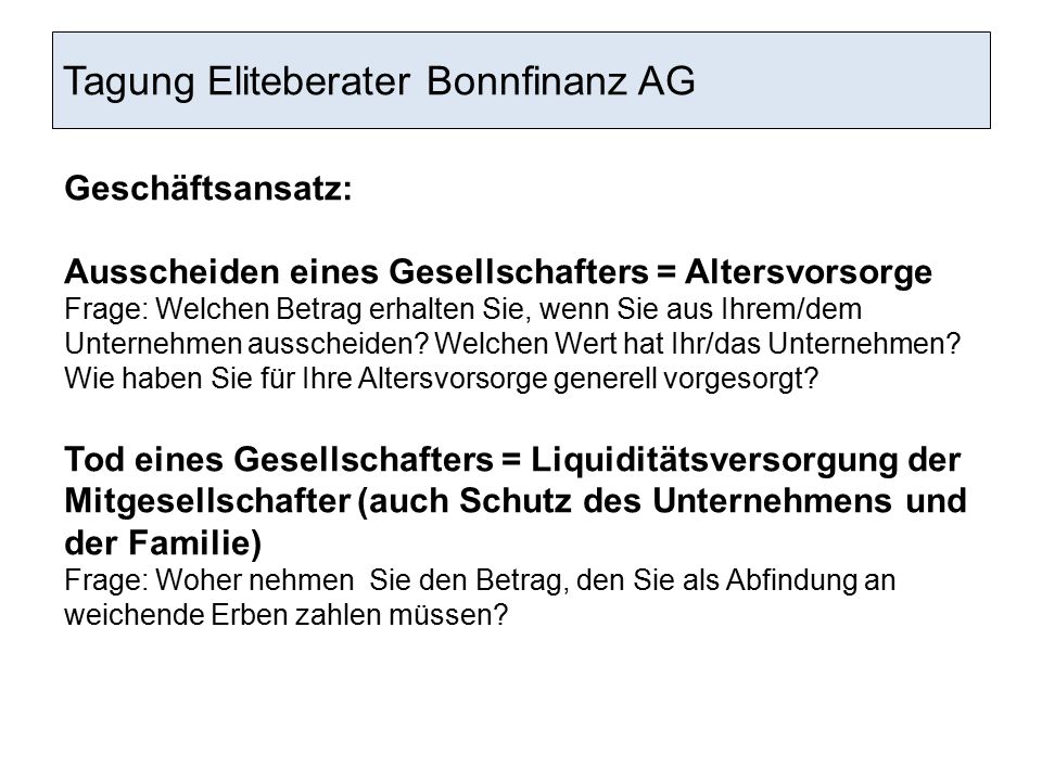 Tagung Eliteberater Bonnfinanz AG