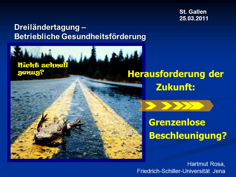 Herausforderung der Zukunft: Grenzenlose Beschleunigung