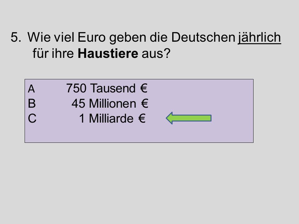Wie viel Euro geben die Deutschen jährlich für ihre Haustiere aus