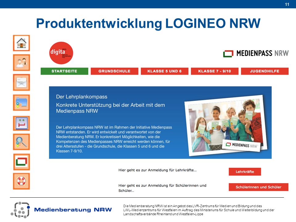Produktentwicklung LOGINEO NRW