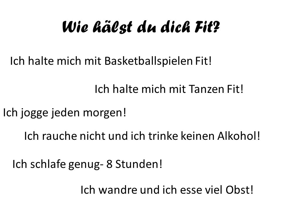 Wie hälst du dich Fit Ich halte mich mit Basketballspielen Fit!