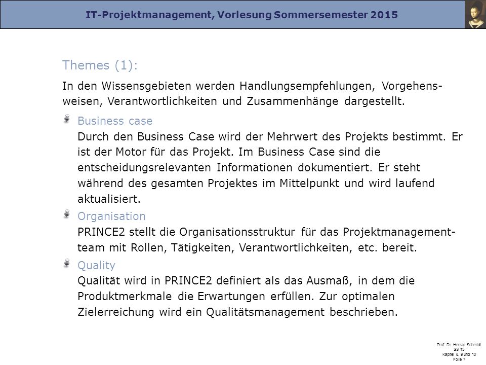 Themes (1): In den Wissensgebieten werden Handlungsempfehlungen, Vorgehens- weisen, Verantwortlichkeiten und Zusammenhänge dargestellt.