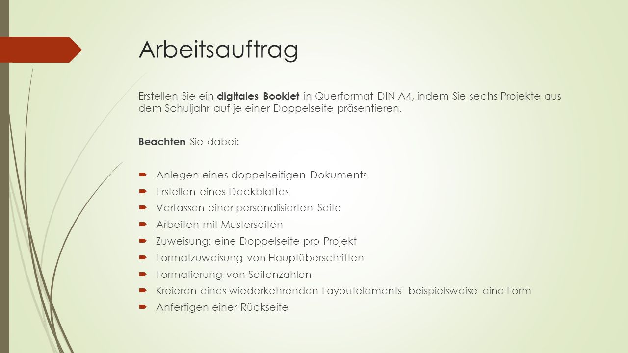 Werkbuch Ein Dokumentation Von Schulerprojekten In Einem Mehrseitigen Booklet Erstellt Mit Indesign Ppt Herunterladen