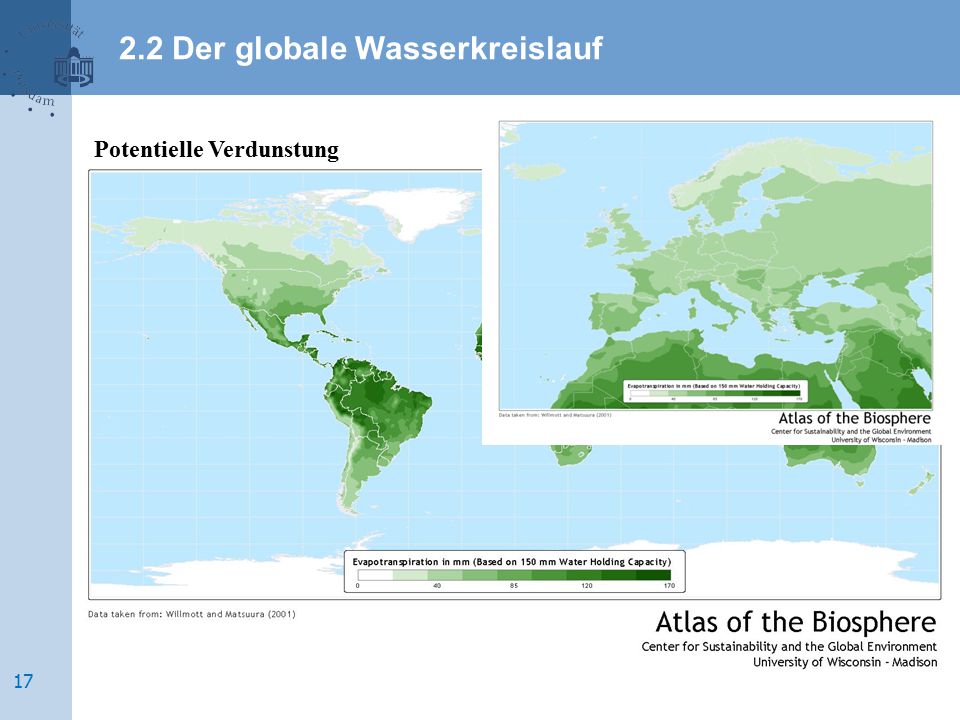2.2 Der globale Wasserkreislauf