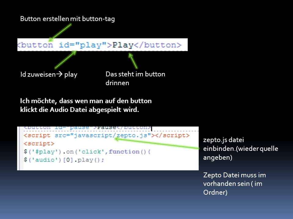 Button erstellen mit button-tag