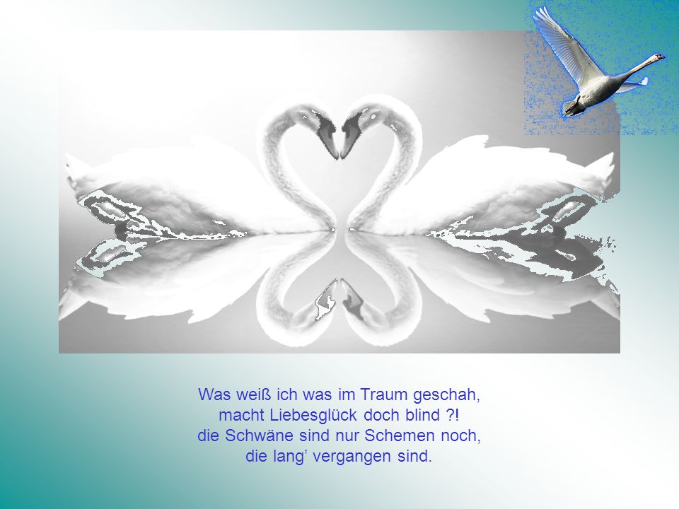 Was weiß ich was im Traum geschah, macht Liebesglück doch blind