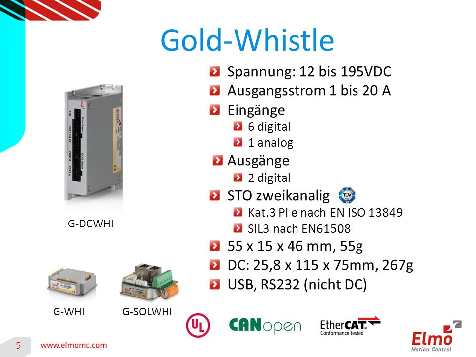 Gold-Whistle Spannung: 12 bis 195VDC Ausgangsstrom 1 bis 20 A Eingänge