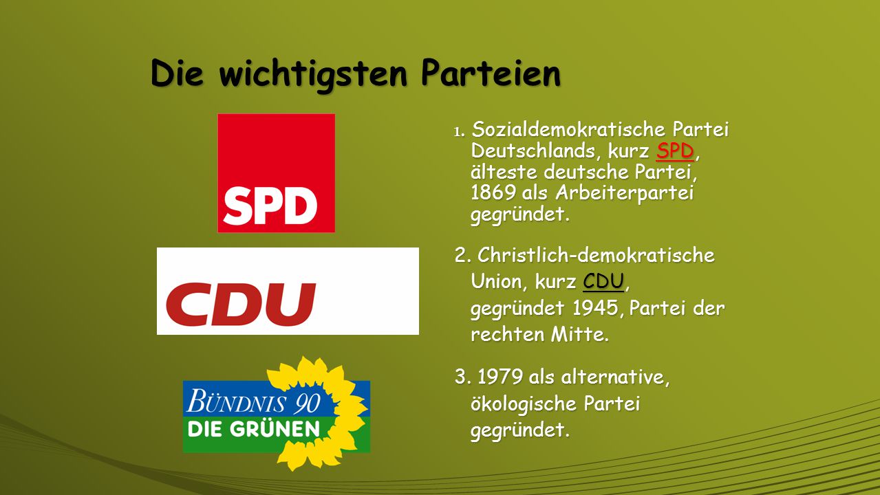 Die wichtigsten Parteien