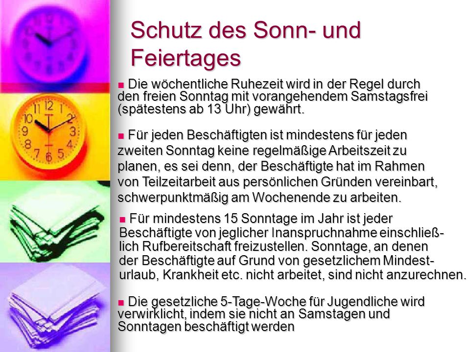 Schutz des Sonn- und Feiertages