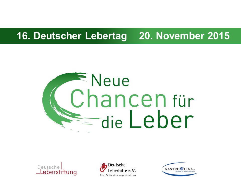 16. Deutscher Lebertag 20. November 2015
