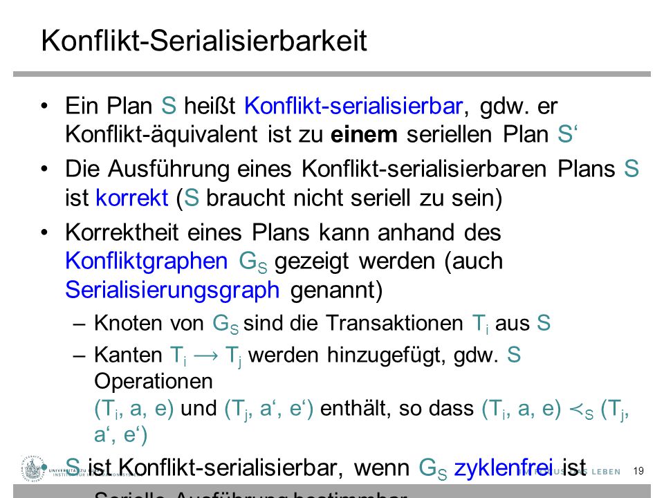 Konflikt-Serialisierbarkeit