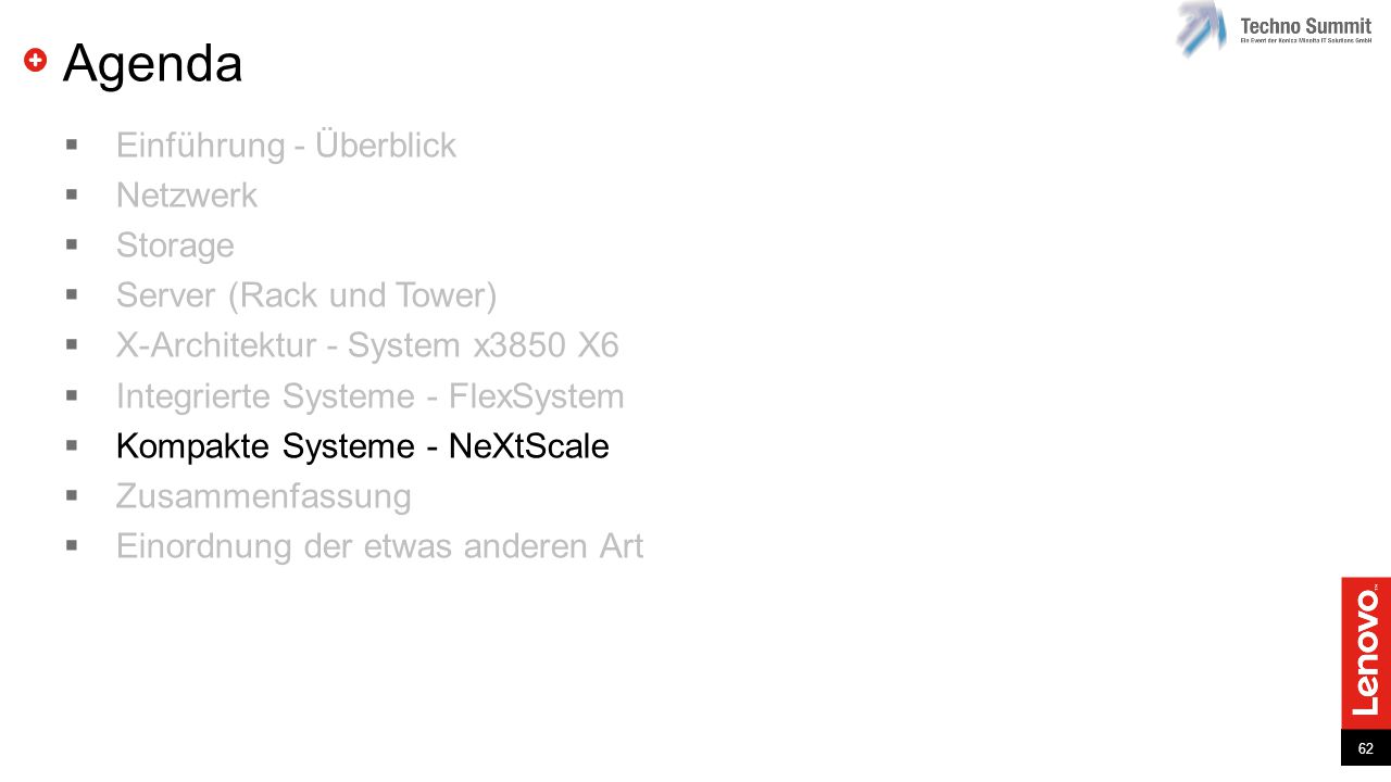Agenda Einführung - Überblick Netzwerk Storage Server (Rack und Tower)