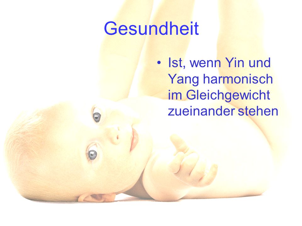 Gesundheit Ist, wenn Yin und Yang harmonisch im Gleichgewicht zueinander stehen