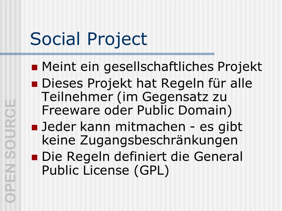 Social Project Meint ein gesellschaftliches Projekt
