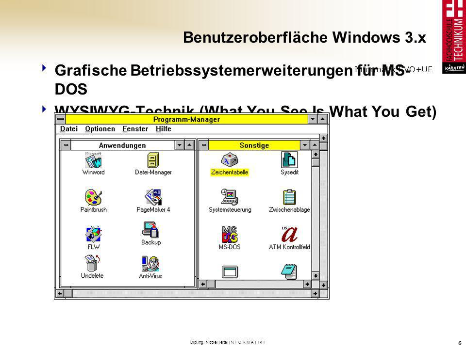 Benutzeroberfläche Windows 3.x