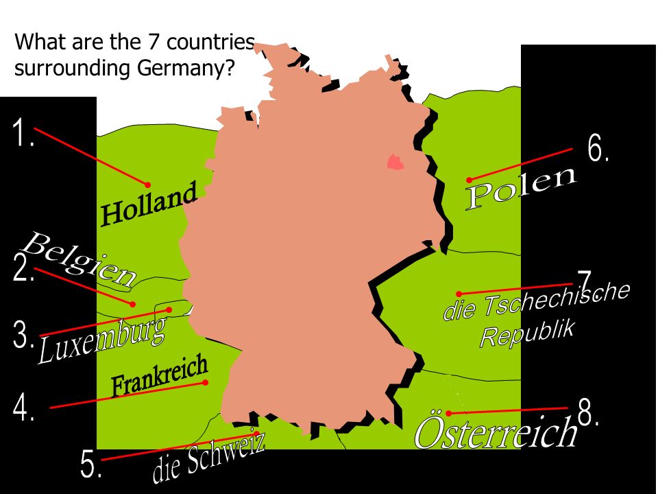 1. 6. Polen Holland Belgien die Tschechische 2. Republik 7. Luxemburg