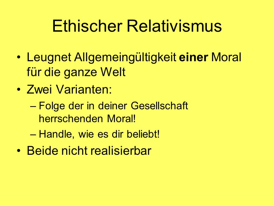 Ethischer Relativismus