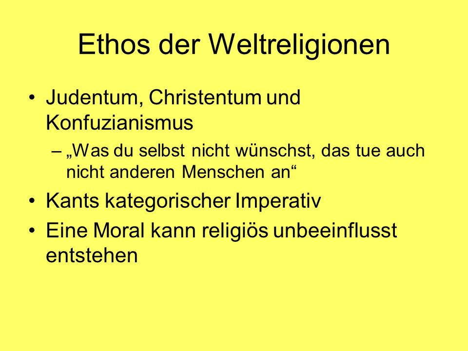 Ethos der Weltreligionen