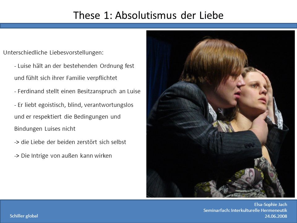 These 1: Absolutismus der Liebe