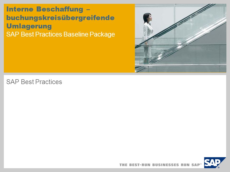 Interne Beschaffung – buchungskreisübergreifende Umlagerung SAP Best Practices Baseline Package