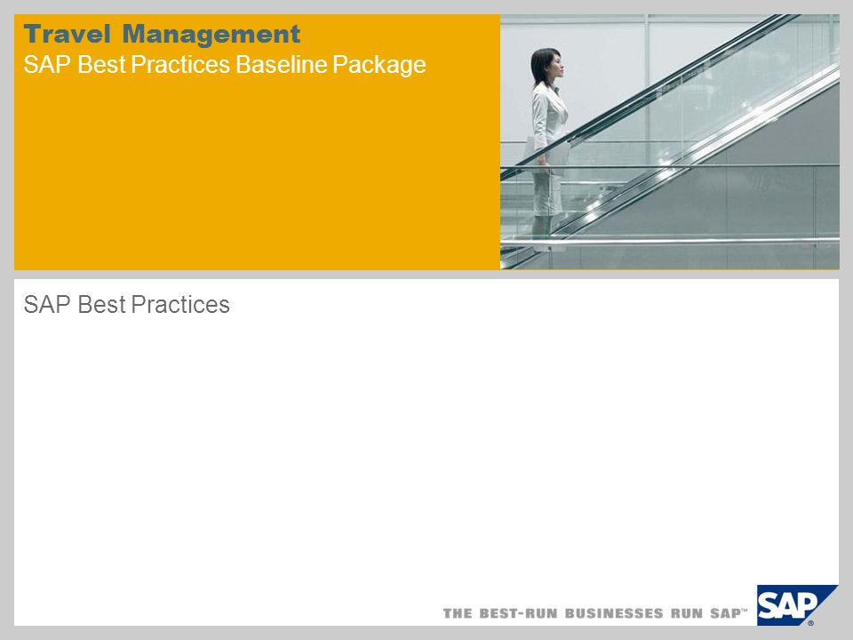Travel Management SAP Best Practices Baseline Package