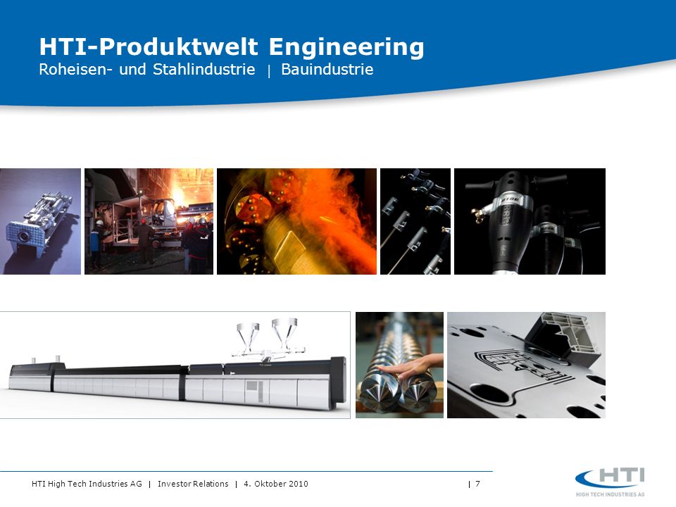 HTI-Produktwelt Engineering Roheisen- und Stahlindustrie  Bauindustrie