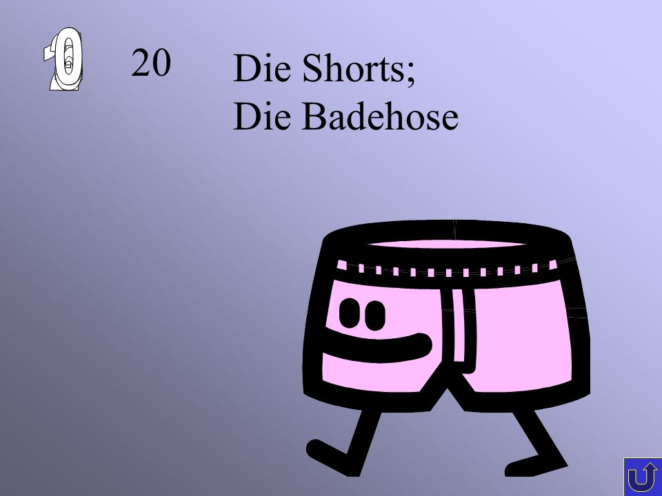Die Shorts; Die Badehose