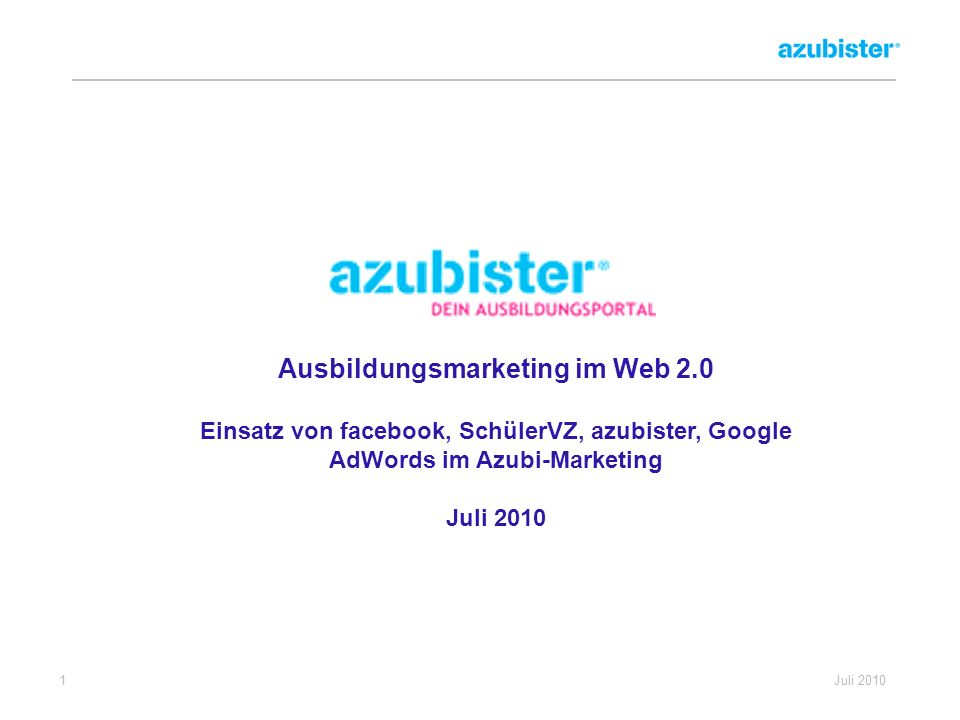 Ausbildungsmarketing im Web 2.0