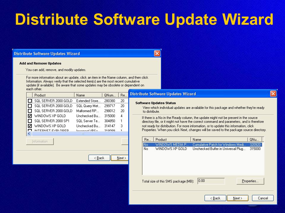 Distribute Software Update Wizard