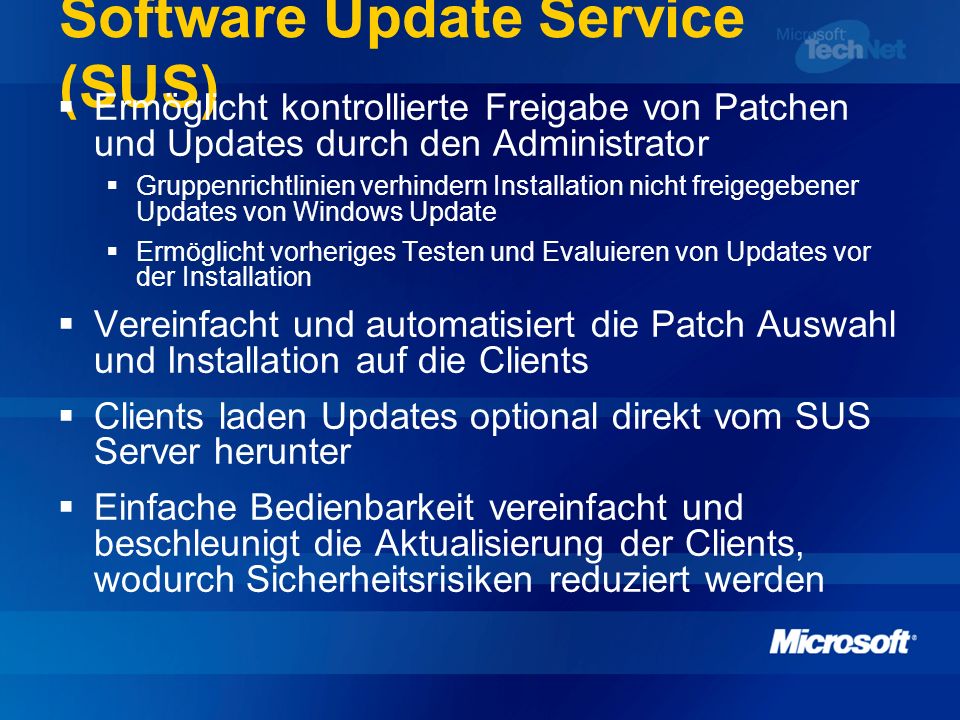 Software Update Service (SUS)