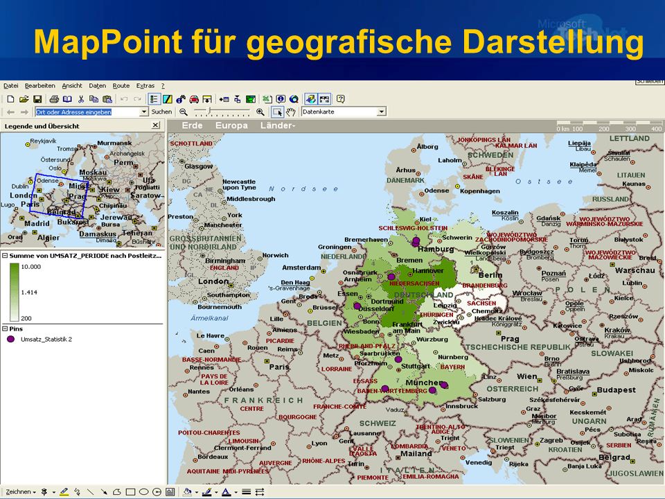 MapPoint für geografische Darstellung
