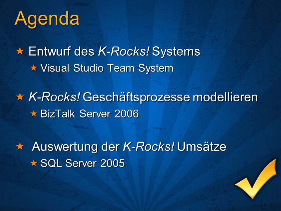 Agenda Entwurf des K-Rocks! Systems