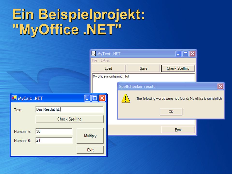 Ein Beispielprojekt: MyOffice .NET