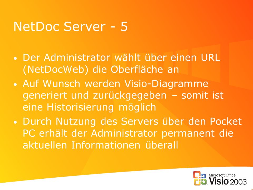 NetDoc Server - 5 Der Administrator wählt über einen URL (NetDocWeb) die Oberfläche an.
