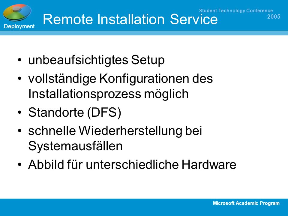 Remote Installation Service
