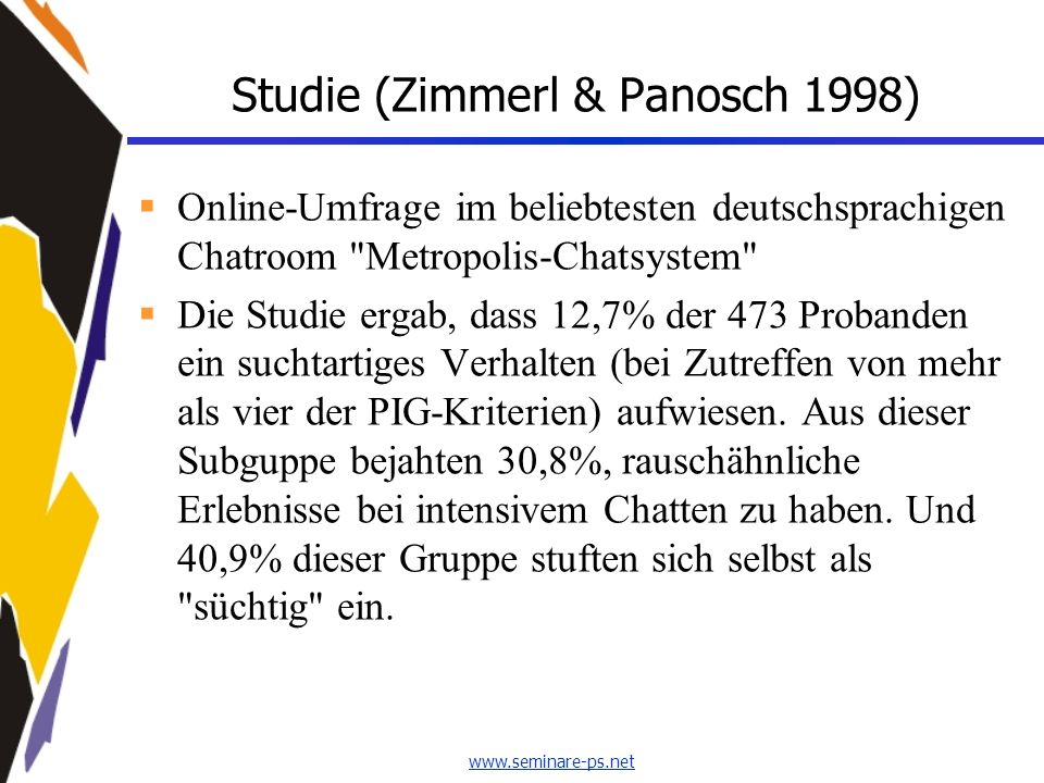 Studie (Zimmerl & Panosch 1998)