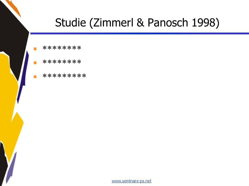 Studie (Zimmerl & Panosch 1998)