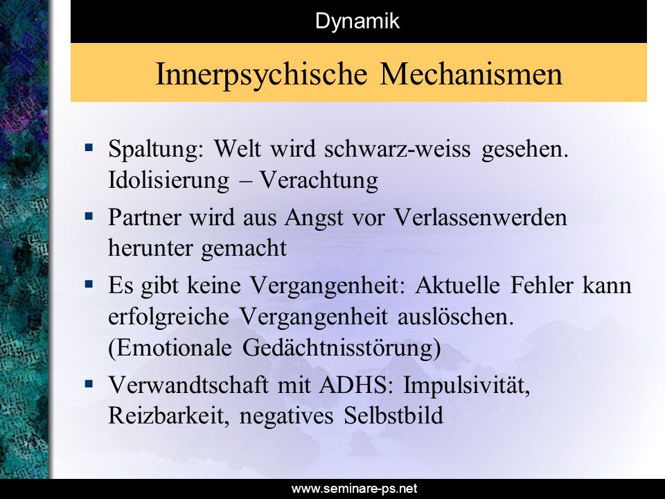 Innerpsychische Mechanismen