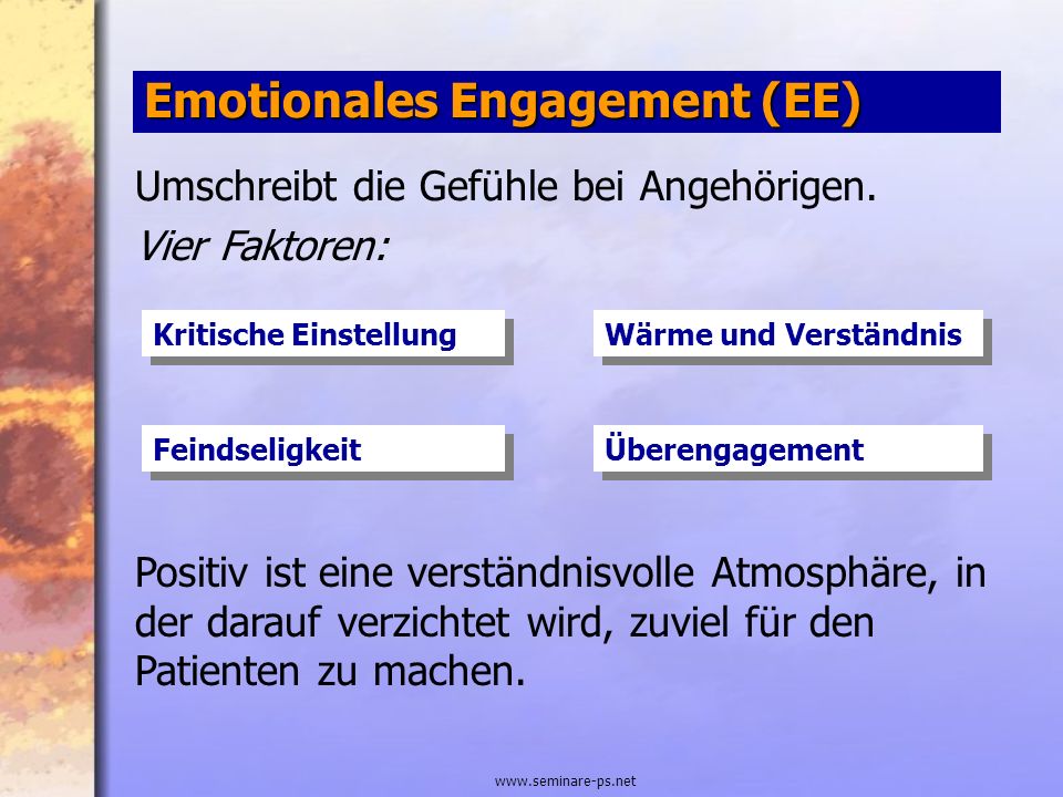 Emotionales Engagement (EE)