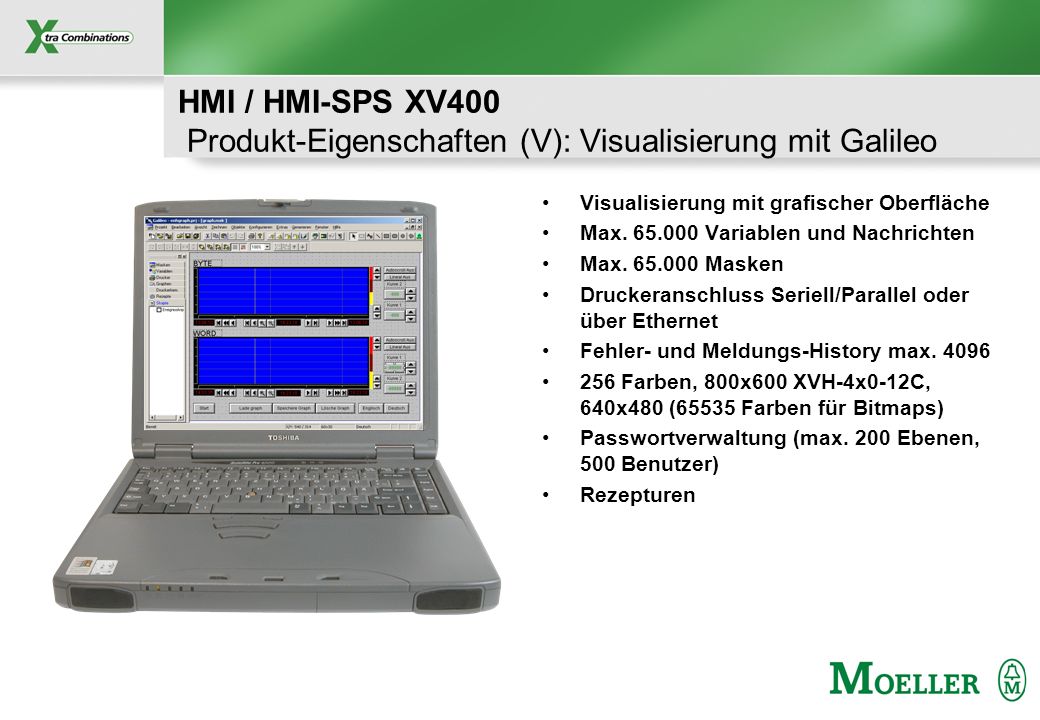 HMI / HMI-SPS XV400 Produkt-Eigenschaften (V): Visualisierung mit Galileo