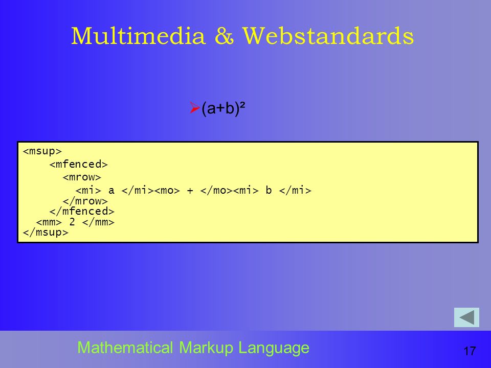 Multimedia & Webstandards